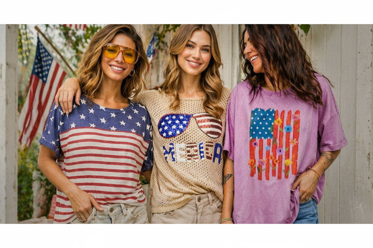 Bright Patriotic Models Hero Banner