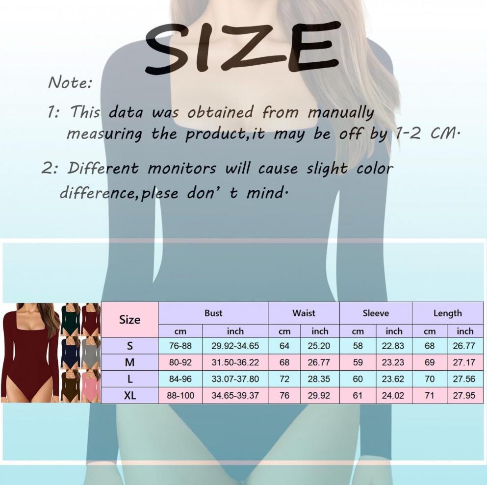 Tummy shaper bodysuit size chart with measurement table