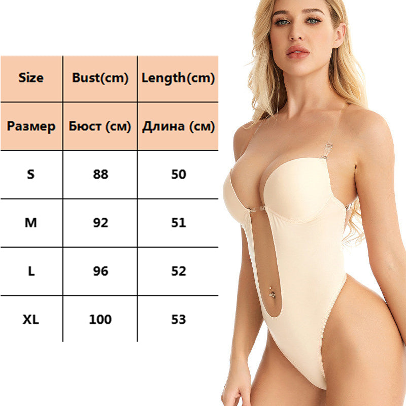 Minimizer Tube Bra mit Bruststütze, hellbeige Ausführung am Modell