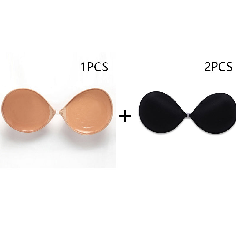 Silicone bra cups set: nude 1 pair plus black 2 pairs