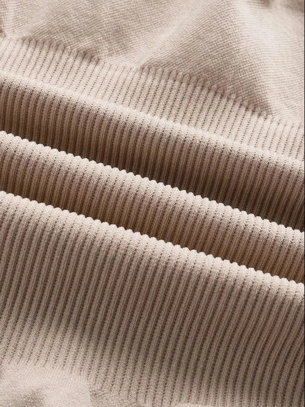 Dust Storm ribbed bodysuit fabric with scoop neck seam detail