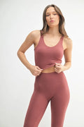 Active tank with U-back, Red Pear—front view