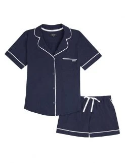DKNY Pyjamas Cotton Rich Shortie Pyjama Set -Lingerie Sales Shop SD 05 T13 2421 F0 X EC 90