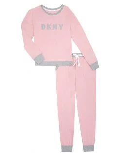 DKNY Pyjamas Cotton Rich Embroidered Pyjama Set
