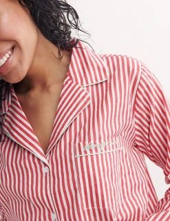 Nobody's Child Pyjamas Pure Cotton Striped Pyjama Set -Lingerie Sales Shop SD 10 T82 4812 B4 X EC 3