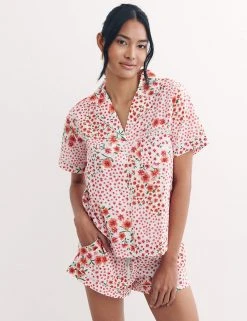 Nobody's Child Pyjamas Pure Cotton Floral Shortie Pyjama Set