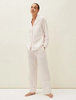 Phase Eight Pyjamas Pure Cotton Striped Pyjama Set