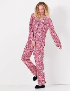 Joules Pyjamas Cotton Modal Floral Pyjama Set
