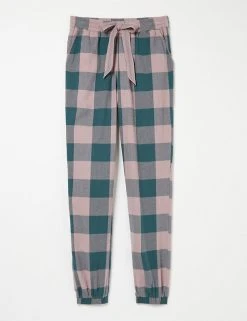 FatFace Pyjamas Pure Cotton Checked Pyjama Bottoms