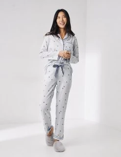 FatFace Pyjamas Pure Cotton Bee And Stripe Print Pyjama Set