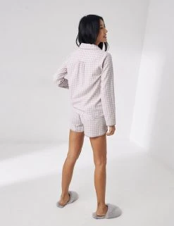 FatFace Pyjamas Pure Cotton Checked Short Pyjama Set -Lingerie Sales Shop SD 10 T83 4309 G4 X EC 2